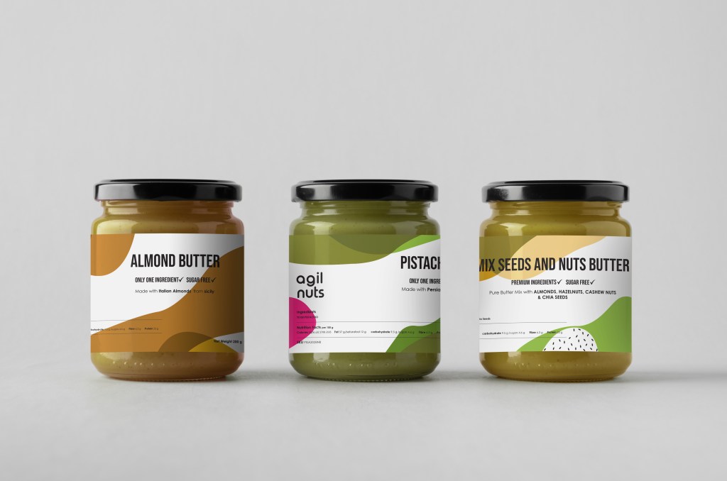 Authentic Persian-Inspired Nut Butters “label&nbsp;design”